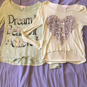 Two Delia’s shirts